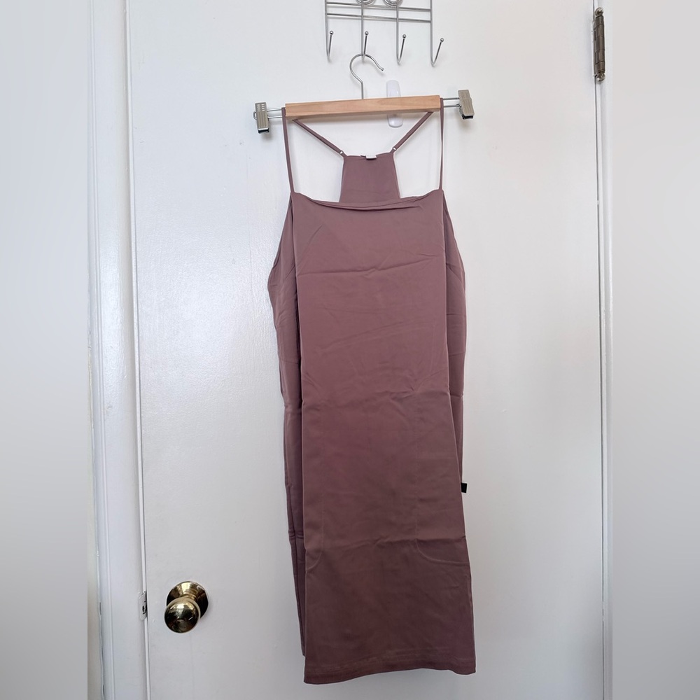 lululemon athletica Mauve Slip Midi Dress with Racerback
